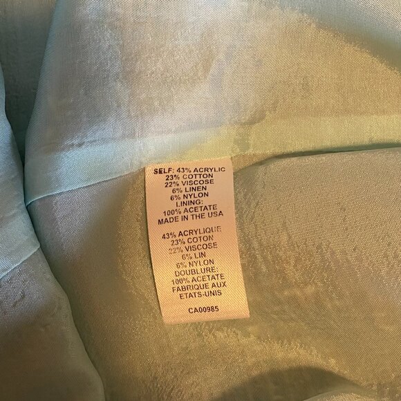 Nanette Lepore Tweed Skirt, Teal/Cream 8 - Picture 6 of 7